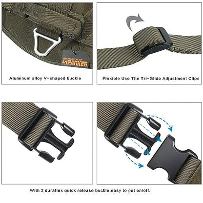 EXCELLENT ELITE SPANKER Tactical Dog Harness Patrol Harness Service Dog Vest Military Dog Vest Working Dog Vest with Handle(Ranger Green-S) - color: Ranger Green, size: S-(23.5 - 29.5")