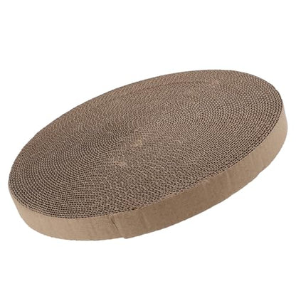 OUNONA Replaceable Round Cat Scratcher Pad Sturdy Corrugated Cardboard Scratch Board Replacement for Indoor Floor Cat Scratcher