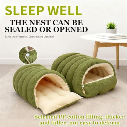 Cat Bed, 2026 New Upgrated Warm Cat Bed for Winter, 360° Nesting Design, Snuggle Season Just Got Fluffier, Calming Plush Anti-Anxiety Cuddler Beds with Removable Cushioned (Purple-A,M) - color: Purple-A, size: M