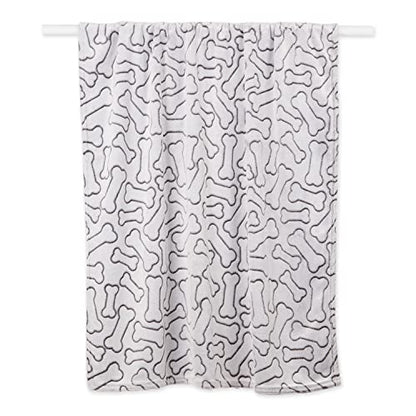 Bone Dry Embossed Bone Collection, Pet Blanket, 36x48, Black - color: Black
