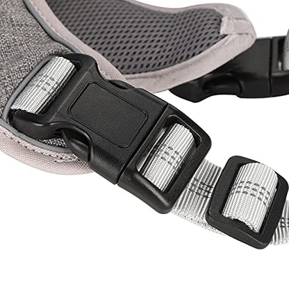 Adjustable No Pull Dog Harness, Reflective Vest Harness for Medium Large Dogs, Padded Chest and Back Support with Quick Lock Buckle, Outdoor Walking Harness for Night (XXL) - size: XXL