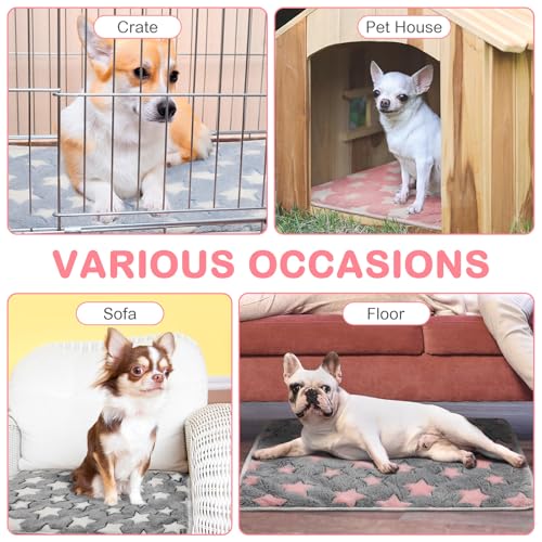 4 Pack Self Heating Cat Bed Cat Self Warming Pad with Removable Cover Extra Warm Thermal Pet Pad Washable Pet Crate Mat Anti Slip Kennel for Indoor Outdoor Pets(Star,20 x 28 Inches) - size: 20 x 28 Inches