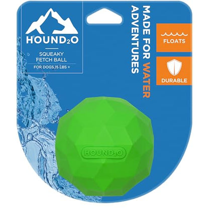 Dog Toys | Squeaky Fetch Ball for Dogs | Bright Green Floating Outdoor Dog Ball with Squeaker - color: Green