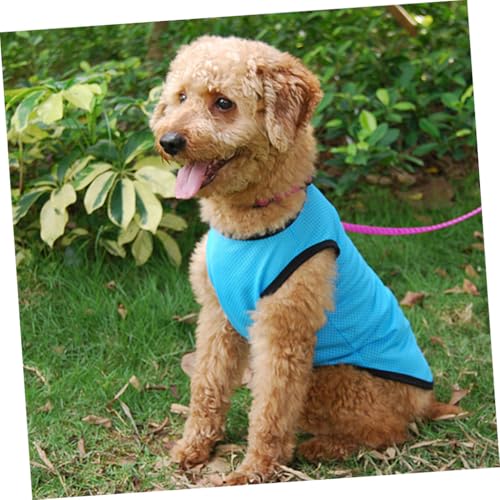 Toddmomy Pet Cooling Vest Mesh Sleeveless Dog Shirt Blue M Breathable Puppy Clothes Lightweight Pet Apparel for Summer Outdoors