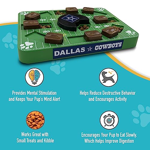 Pets First NFL Dallas Cowboys Puzzle Toy, Puzzle Treat Dog Toy, Interactive Dog Treat Toy, Dog Puzzle - color: DALLAS COWBOYS, size: Standard