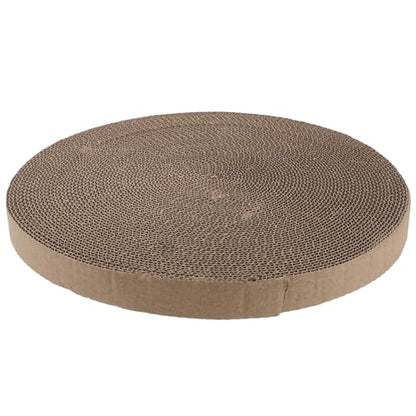 PRETYZOOM Replaceable Cat Scratching Pad Refill, Round Corrugated Cardboard Scratch Board, Reusable Indoor Cat Scratcher for Kitten Furniture Protection