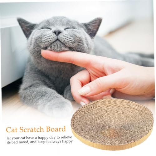 Cabilock 2pcs Replaceable Cat Scratch Board Corrugated Cardboard Pad Sturdy Fun Scratcher Floor Accessory for Indoor Cats and Kittens