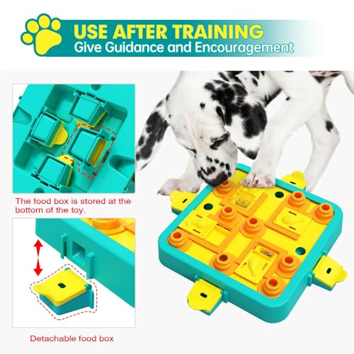 Dog Puzzle Toy Mental Stimulation - Level 3 in 1 Dogs Food Feeder Puzzle, Dog Treat Puzzle Feeder (Advanced-Blue Board) - color: Level 3 in 1-Advanced-Blue Board