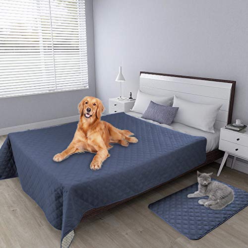 Easy-Going 100% Waterproof Dog Bed Cover, Non-Slip Pet Blanket for Furniture, Washable Couch Cover, Repleasement Sofa Cover (68x82 in,Navy) - color: Navy, size: 68x82 in