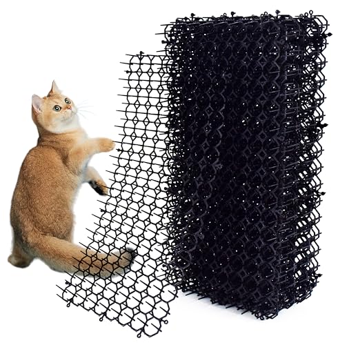 16 Pack 16 x 8 Inch Cat Scat Mat with Spikes, Scat Mat for Cats Cat Deterrent Mat Digging Stopper Repellent Spike Mat - size: 16 Pack