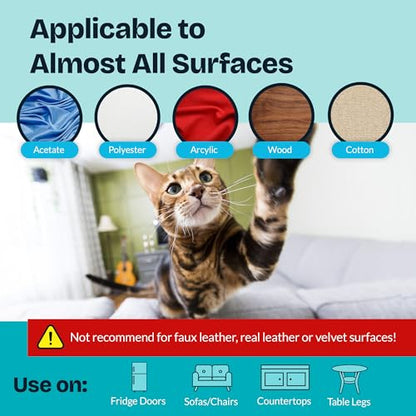 Reli. Cat Scratch Furniture Protector (7 Pack w/Pins) XL | Cat Couch Protector from Claws | Clear Plastic Anti Scratch Furniture Shield for Couch Corner, Sofa