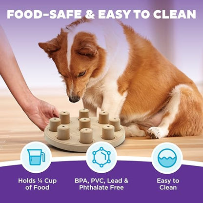 Outward Hound by Nina Ottosson Dog Smart Treat Puzzle Enrichment Toy, Level 1 Beginner, Tan, Composite - color: Dog Smart Composite (Tan)