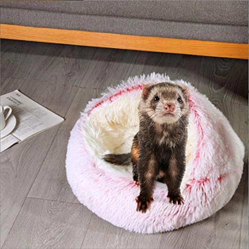 Ferret Bed Cave and Hideouts，Ferret Hideaway Bed Accessories for Cage Ferret Beds and Hideouts (Pink) - color: Pink