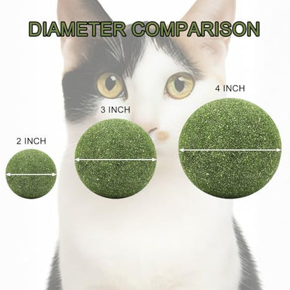 Catnip Balls for Cats - 3 inches Diameter Catnip Ball, Interactive Cat Toy for Indoor Cats, Cat Nip Licking Balls - size: 3 inch