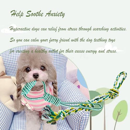 2 Packs Dog Rope Toys, Interactive Toys Dog Chew Toy for Large Breed to Consume Energy, Relief Stress& Dental Cleaning (A)