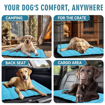 Outdoor Dog Bed Waterproof, Travel Dog Bed Large Size with Carry Bag, Machine Washable, Camping, Durable, Foldable Outdoor Dogs Mat for Small, Medium and Large Dogs