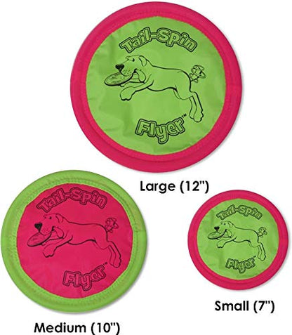 Chuckit! Petmate Booda Tail-Spin Flyer Floating Dog Frisbee, Multi, 10-Inch - size: 10-Inch
