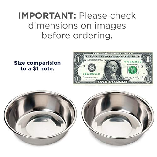 Bonza Two Piece Replacement Stainless Steel Dog Bowls for Pet Feeding Station. For Small Dogs and Cats,12oz - size: 2 Stainless Steel Bowls