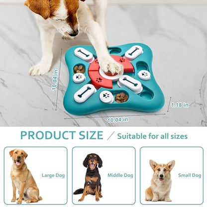 PETSTA Dog Puzzle Toys, Treat Dispensing Dog Enrichment Toys for IQ Training and Brain Stimulation, Interactive Mentally Stimulating Toys as Gifts for Puppies, Cats, Dogs - color: Green