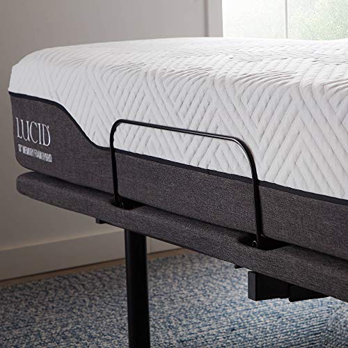 Lucid L600 Adjustable Bed Base Frame - Queen Size - Zero Gravity - Bluetooth - Companion App - Head and Foot Incline - Interactive Dual Massage - Under Bed Lighting - Wireless Remote - Dual USB Ports - size: Queen, style: L600