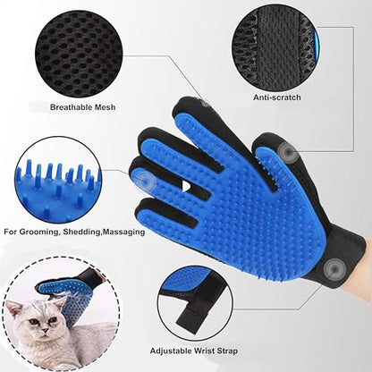 Dog Washing Gloves Brush for Pet: JOANGIHC 3PCS Dogs Shedding Wash Massage Gloves Grooming for Short Long Haired Dogs Cats (Light Yellow) - color: Light Yellow