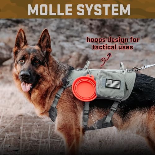 Dog Harness Medium Sized,Tactical Dog Harness with Handle,No Pull Military Style Service Dog Vest with Pockets Adjustable for Medium Dogs,Gray,Chest 17-25" - color: Gray, size: S:Chest 17-25",Fit 20-35lbs