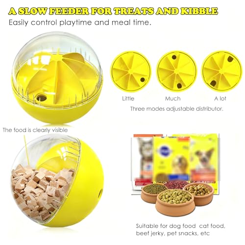 5.6 inch Dog Treat Ball, Puzzles, Herding Ball for All Dog Breeds, Interactive Dogs Toy & Treat Dispenser, Keep Them Busy, Enrichment, Reduces Boredom, Stress & Hyperactivity