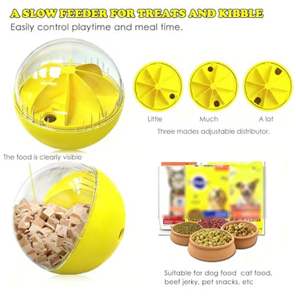 5.6 inch Dog Treat Ball, Puzzles, Herding Ball for All Dog Breeds, Interactive Dogs Toy & Treat Dispenser, Keep Them Busy, Enrichment, Reduces Boredom, Stress & Hyperactivity