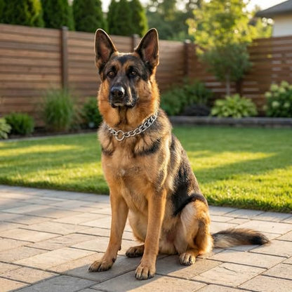 Dog Chain Collars, Metal Choke Link Dog Collar Choker Training Heavy Duty Slip Martingale Puppy Collars for XS Small Medium Large Big XL Breed Dogs (Silver, XS(12inch) D2.0mm) - color: Silver, size: XS(12inch)D2.0mm