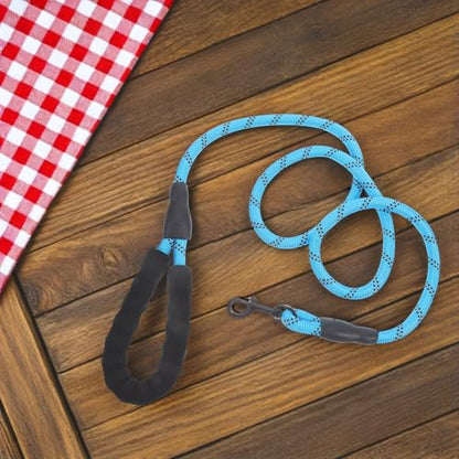 Toyvian Reflective Dog Leash Rope with Padded Handle, Heavy Duty Nylon 1.2cm X 150cm, Outdoor Walking Traction Leash for Small to Large Dogs