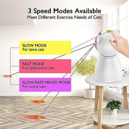 Valonii Cat Toys [2025 Newly Upgraded] Real Random Trajectory Rechargeable Motion Activated Cat Laser Toy Automatic,Interactive Cat Toys for Indoor Cats/Kitten/Dogs