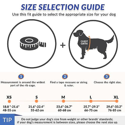SlowTon Dog Life Jacket, Adjustable Ripstop Dog Life Vest with One Piece Belly Support Superior Buoyancy, Skin-Friendly Neoprene Pet Safety Flotation Vest for Swimming Boating(Orange M)