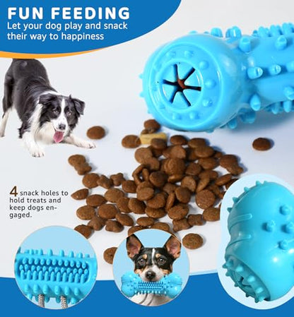 Dog Chew Toy for Aggressive Chewers, Durable Dental Cleaning Treat Toy, Food Dispensing Interactive Toy for Small, Medium & Large Dogs, Teeth Cleaning, Keep Busy, Tough Natural Rubber (Green) - color: Green