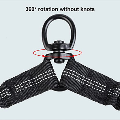 BAOBOTE Pet Double Dog Leash, Shock Absorbing Reflective Bungee Lead Walk 2 Dogs with Ease, 360° Swivel No Tangle Double Dog Walking & Training Leash, Dual Dog Leashs for 6-120lbs Dogs (Black) - color: Black