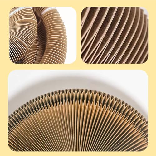 Kitty Curlz Cat Scratching Board, Magic Organ Cat Toy, Made of Recyclable Corrugated Cardboard, Scratch-Resistant and Abrasion-Resistant, Foldable for Indoor