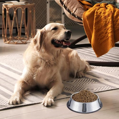 Tanlade 8 Pack Stainless Steel Dog Bowls Metal with Rubber Base Non-Slip Pets Puppy Cats Feeding Food and Water Bowls Dishwasher-Safe for Indoor Small Medium Large Dogs Cats Kitten Rabbit(10.1 oz) - size: 10.1 oz