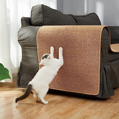 SHENGOCASE 67"x 23.6" Thickened Cat Wall Climbing Carpet, Cat Wall Furniture Scratcher, Scratching Post, Couch Sofa Protector (Camel) - color: Camel