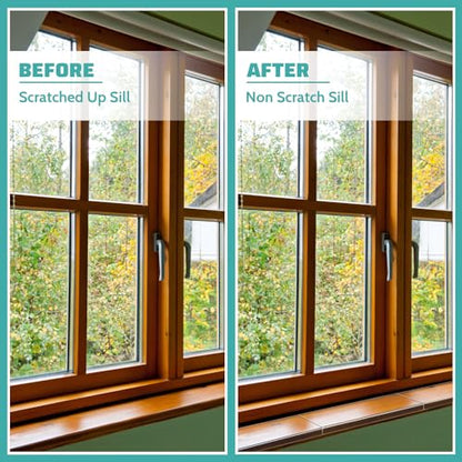 3 Pcs Window Sill Protector, Pet Window Guard,Transparent, Window Sill Cover, Protection from Dog and Cat Scratching Chewing Slobbering, Heavy Duty Scratch Shield(11.81"x4.72"x1")