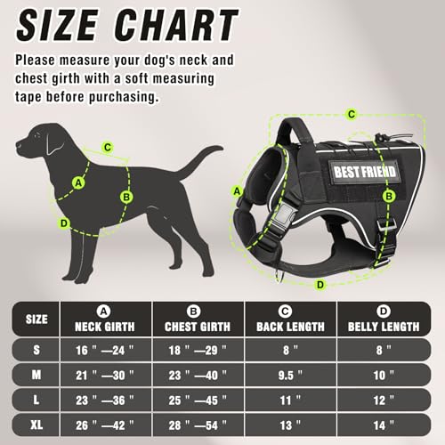 Tactical Dog Harness Small Sized Dog,No Pull Military Dog Vest with Handle,Reflective Heavy Duty Pet Harness for Walking Hiking Training Black S - color: Black, size: Small