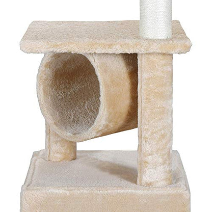 36 Inches Cat Activity Tree Tower Cat House Furniture with Condos Platform Tunnel Scratching Posts for Kittens Multi-Level