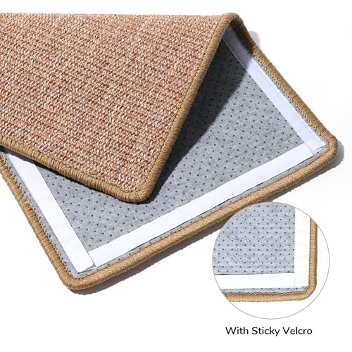 FUKUMARU Cat Scratcher Mat, 23.6 X 31.5 Inch Natural Sisal Cat Scratch Mats, Horizontal Cat Floor Scratching Pad Rug, Protect Carpets and Sofas Brown - color: Brown-23.6 x 31.5 Inch