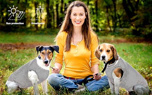 Dog Shirt,Combed Cotton T-Shirts,Soft Cool Boy Girl Tee for Small Dogs Kitty Puppy Chihuahua,Grey Striped XS - color: Light & Deep Grey Striped, size: X-Small