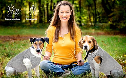 Dog Shirt,Combed Cotton T-Shirts,Soft Cool Boy Girl Tee for Small Dogs Kitty Puppy Chihuahua,Grey Striped XS - color: Light & Deep Grey Striped, size: X-Small