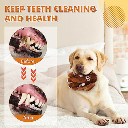 Letsmeet Interactive Plush Dog Squeaky Toys Fun Puppy Toy with Crinkle Paper for Interactive Chew and Play Beat Boredom with This Dog Puzzle Toy for Small Medium Large Dogs - style: Mammoth
