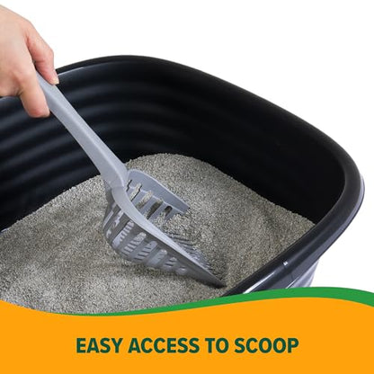 Arm & Hammer Simply Recycled Plastic Cat Litter Pan, Made in USA, Easy to Clean, Large Durable Litter Box, Black - style: Recycled