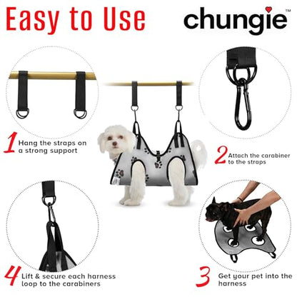 Dog Grooming Hammock for Dogs – Pet Restraint for Nail Trimming with Pet Nail Clipper – Dog Sling for Grooming, Pet Hammock for Nail Cutting & Grooming Harness (Legs Spacing: 9-12”)/Max W:30lb) - size: S (Legs Spacing: 9-12”)/Max W:30 Pound)