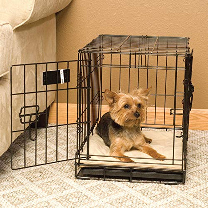 K&H Pet Products Self-Warming Crate Pad, Warming Dog Crate Bed, Machine Washable Dog Crate Mat, Tan X-Small 14 X 22 Inches - color: Tan, size: Extra-Small (14 in x 22 in)