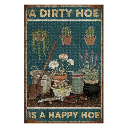 500 Pieces Jigsaw Puzzles for Adults, A Dirty Hoe is A Happy Hoe Gardening Tools Art Puzzle, Stress Relief Concentration Training Brain Teaser Puzzle 20.4x15 Inch - color: Wooden Puzzle1, size: 500 Piece pcs