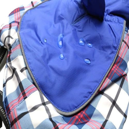 100% Waterproof Dog Coats Heavy-Duty Dogs Jackets with Warm Fleece Lining for Medium Large Golden Retriever Winter Dogs Clothes with Adjustable Buckle & Reflective Strap, Blue - color: Blue, size: Large