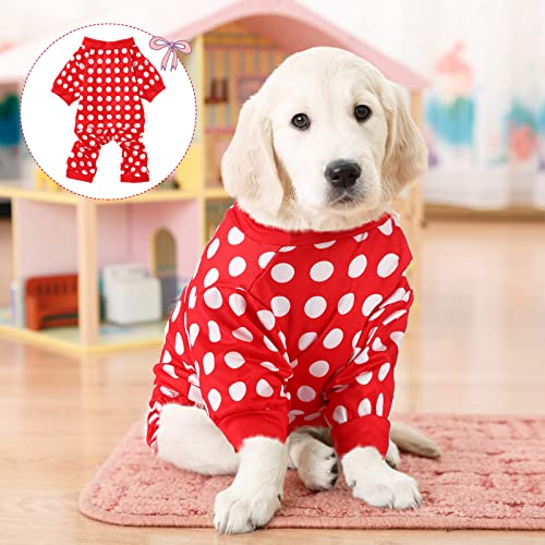 3 Pieces Dog Pajamas Puppy Soft Pets Clothes Dog Jumpsuit for Small Medium Large Pets Cute Apparel Bodysuits for Girl and Boy, 3 Styles(M Fits 5.5-7.7 lbs) - size: M Fits 5.5-7.7 lbs